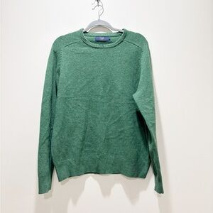 J. Crew Factory Men's Green Crewneck Sweater Lambs Wool Size Large